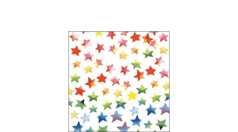 AMB.12509875 Colourful Stars mix papírszalvéta 25x25cm
