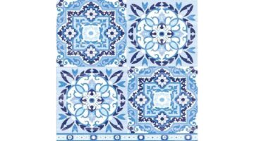 AMB.13309317 Tiles Blue papírszalvéta 33x33cm