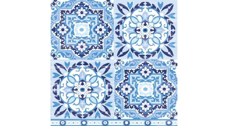 AMB.13309317 Tiles Blue papírszalvéta 33x33cm