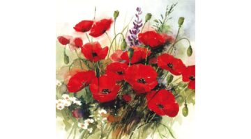 AMB.13306230 Wild Poppies papírszalvéta 33x33cm
