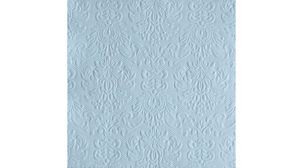 AMB.13311106 Elegance pale blue dombornyomott papírszalvéta 33x33cm
