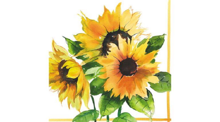 AMB.12506555 Girasoli papírszalvéta 25x25cm