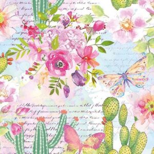 AMB.13311505 Roses & Cacti papírszalvéta 33x33cm