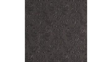 AMB.13311112 Elegance dark grey dombornyomott papírszalvéta 33x33cm
