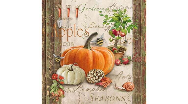 AMB.13312410 Autumn Gardening papírszalvéta 33x33cm