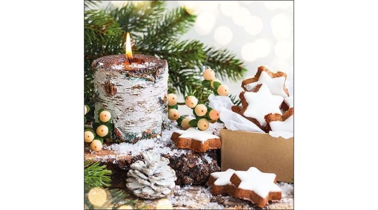 AMB.33312160 Birchwooden Candle papírszalvéta 33x33cm