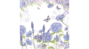 AMB.12509310 Purple Wildflowers papírszalvéta 25x25cm