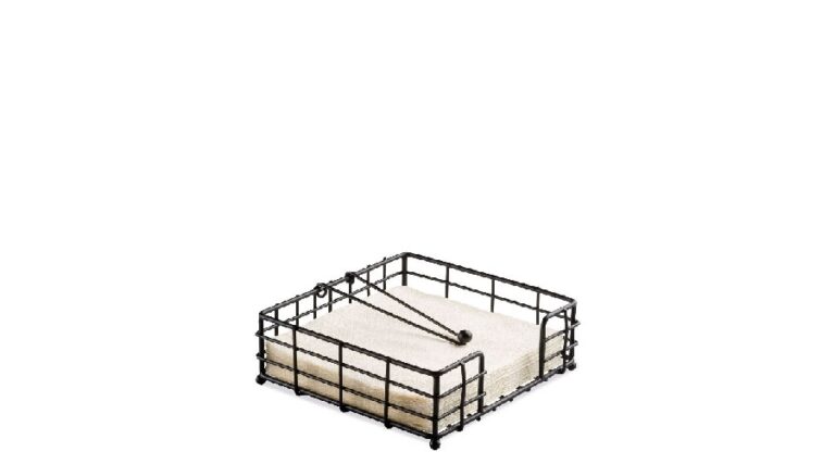 AMB.19402310 Fém szalvétatartó fekvő coctail fekete