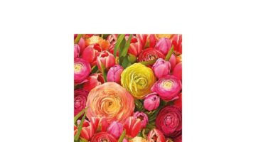 AMB.12514080 Ranunculus papírszalvéta 25x25cm