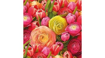 AMB.13314080 Ranunculus papírszalvéta 33x33cm