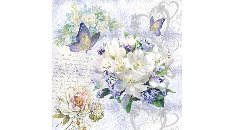 AMB.13314085 Flower Love papírszalvéta 33x33cm