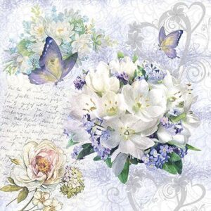 AMB.13314085 Flower Love papírszalvéta 33x33cm
