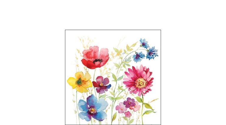 AMB.12513950 Aquarell Meadow papírszalvéta 25x25cm