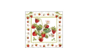 AMB.12514245 Fresh Strawberries papírszalvéta 25x25cm