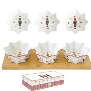 R2S.2183NUTC Porcelán csillagtálka szett 3 db-os