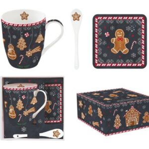 R2S.1045GING Porcelánbögre 350ml porcelánkanállal