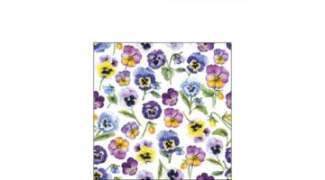 AMB.12514955 Pansy all Over papírszalvéta 25x25cm