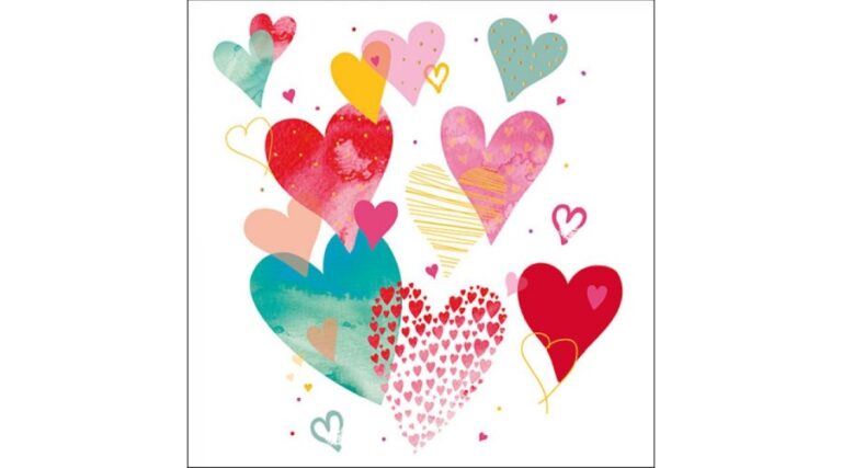 AMB.13314880 With Love White papírszalvéta 33x33cm