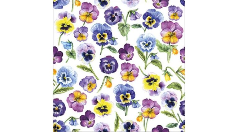 AMB.13314955 Pansy all Over papírszalvéta 33x33cm