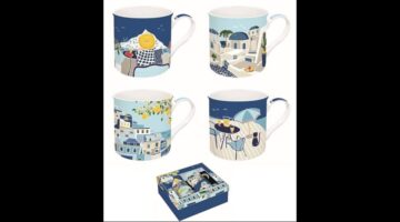 R2S.179SEAD Porcelán bögreszett 4 db-os 300ml