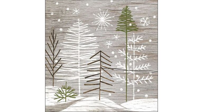 AMB.33315495 Trees On Wood papírszalvéta 33x33cm