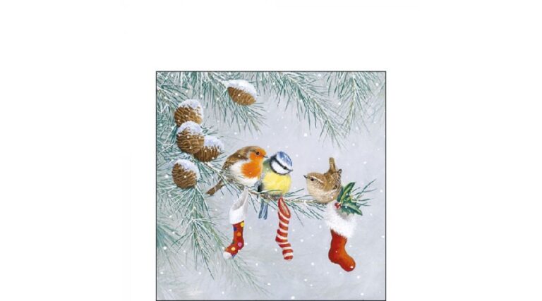 AMB.32515310 Christmas Socks papírszalvéta 25x25cm