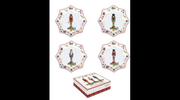 R2S.1002VNUT Porcelán desszerttányér 4 db-os szett