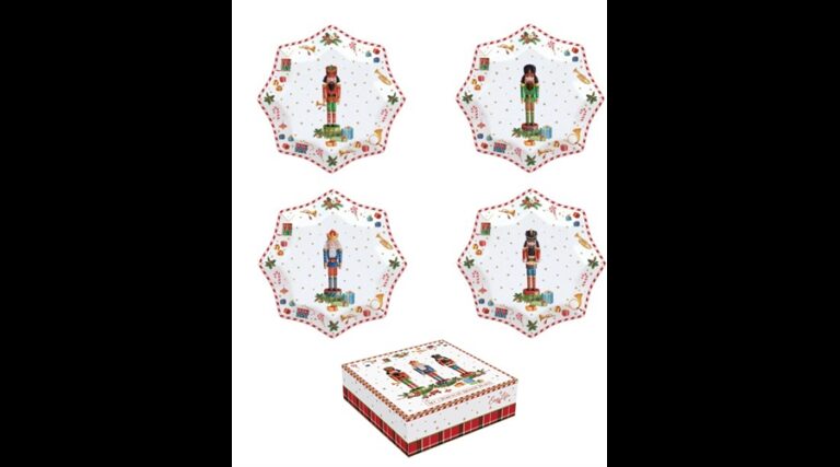 R2S.1002VNUT Porcelán desszerttányér 4 db-os szett