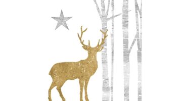 PPD.C3332496 Mystic Deer gold papírszalvéta 33x33cm