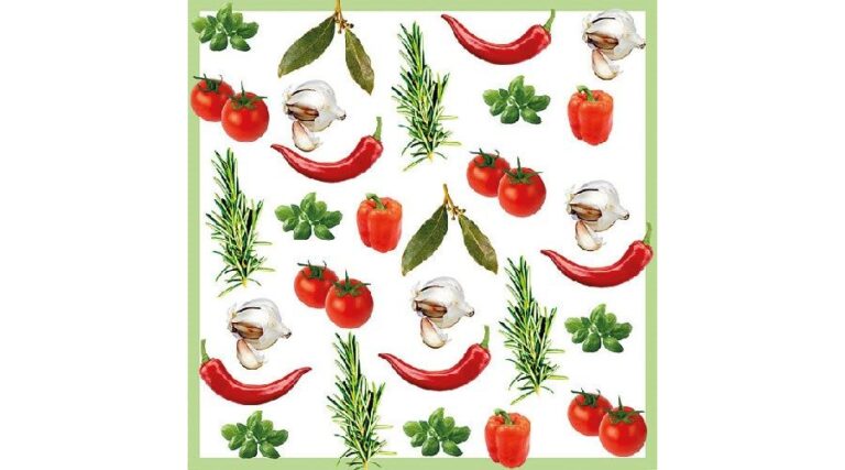AMB.13312955 Italian Vegetables papírszalvéta 33x33cm