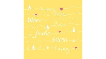 AMB.23312772 Easter Line Yellow papírszalvéta 33x33cm