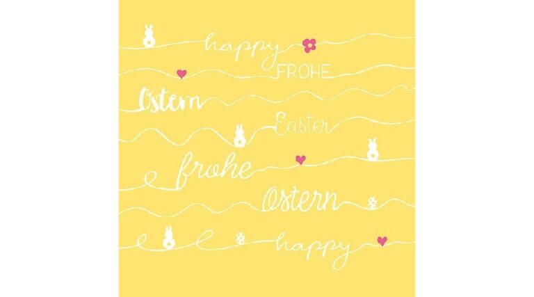 AMB.23312772 Easter Line Yellow papírszalvéta 33x33cm