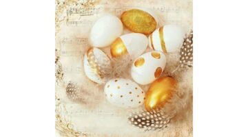AMB.23312795 Golden Eggs papírszalvéta 33x33cm