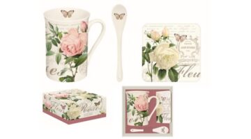 R2S.1459JARB Porcelánbögre 250ml kanállal
