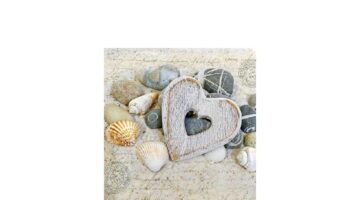 AMB.12513095 Hearts and Stones papírszalvéta 25x25cm