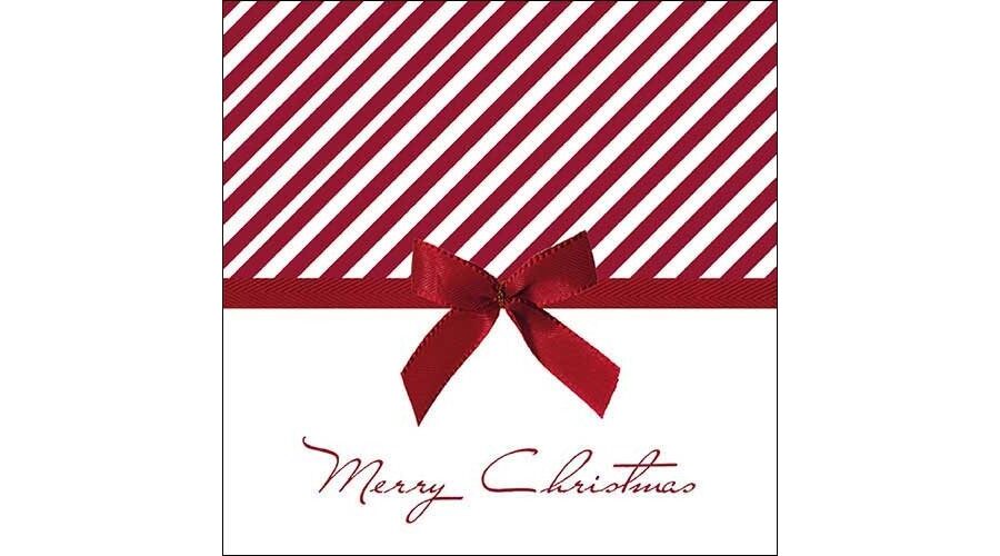 AMB.33313745 Christmas Bow Red papírszalvéta 33x33cm