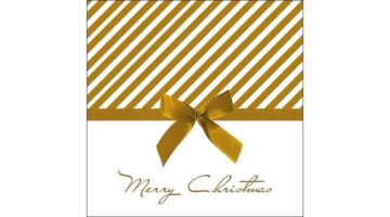 AMB.33313746 Christmas Bow Gold papírszalvéta 33x33cm