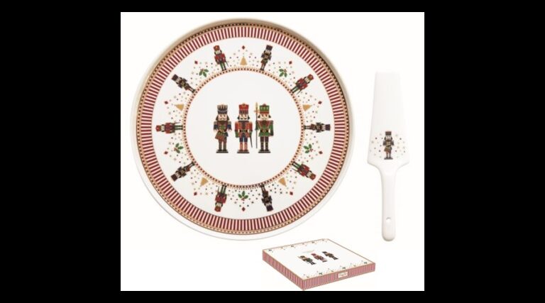 R2S.1112NUTC Porcelán tortatál lapáttal 32cm dobozban