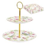 R2S.1284SPRI Porcelán süteményes állvány 2 emeletes 16/21cm dobozban