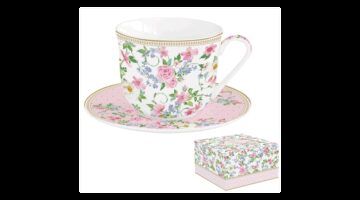 R2S.1110GAJO Porcelán reggelizőcsésze+alj 370ml dobozban