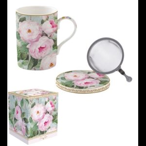 R2S.105ROBL Porcelán szűrősbögre tetővel 350ml dobozban