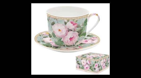 R2S.1454ROBL Porcelán reggelizőcsésze+alj 400ml dobozban