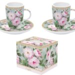 R2S.1460ROBL Porcelán eszpresszócsésze+alj 2 személyes 50ml dobozban