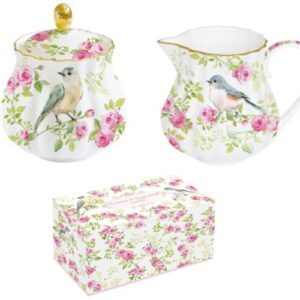 R2S.1285SPRI Porcelán tej/citromkiöntő-cukortartószett 200-200ml dobozban