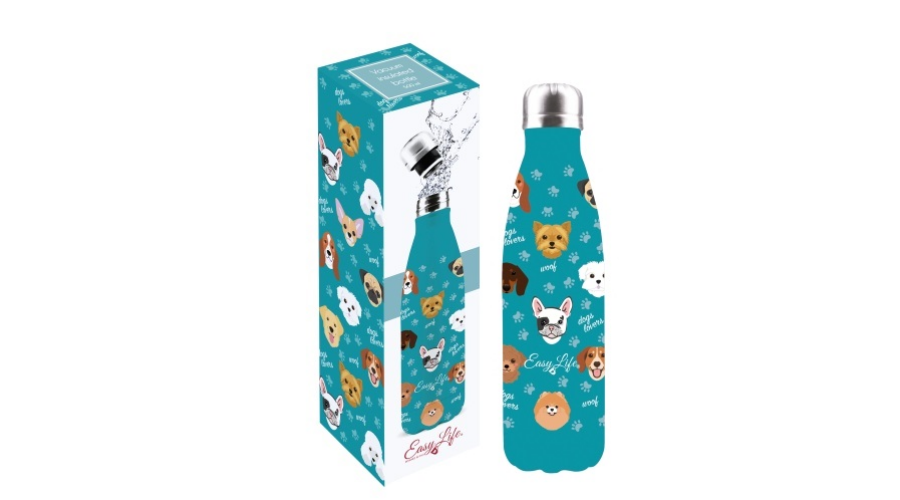 R2S.2301DOG Duplafalú rozsdamentes acél hőtartó útipalack 500ml