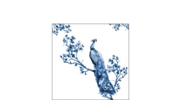 AMB.12516895 Royal Peacock papírszalvéta 25x25cm