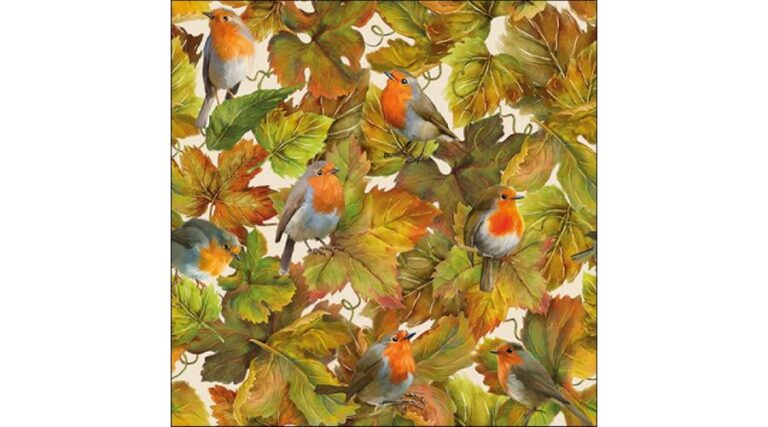 AMB.13316850 Hidden Robins papírszalvéta 33x33cm