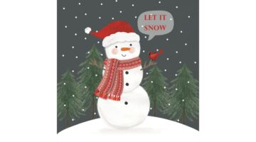 PPD.C333002065 Snowman in Grey papírszalvéta 33x33cm