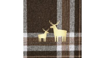 PPD.C333001416 Check brown and Deer papírszalvéta 33x33cm
