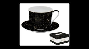 R2S.1454CELE Porcelán reggelizőcsésze+alj 400ml dobozban